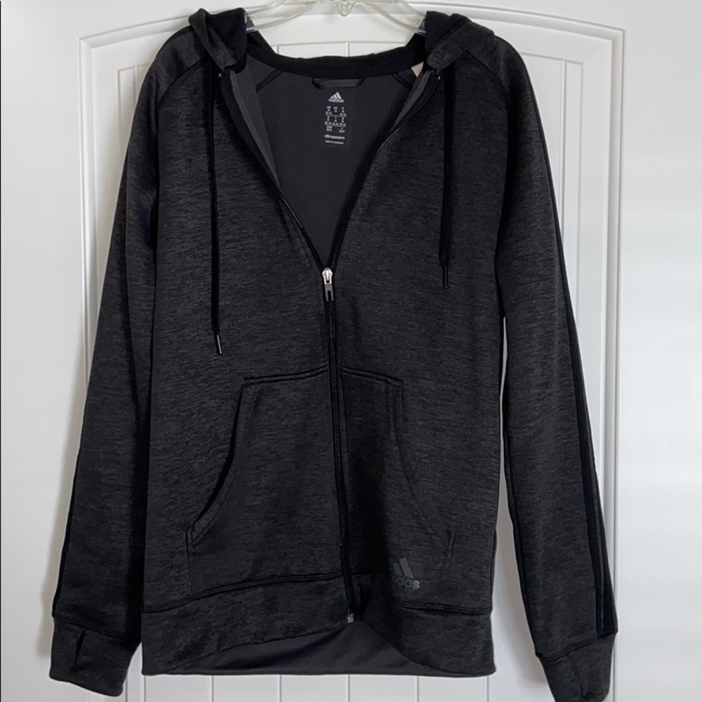 adidas Drawstring Zip-up Hooded Jacket